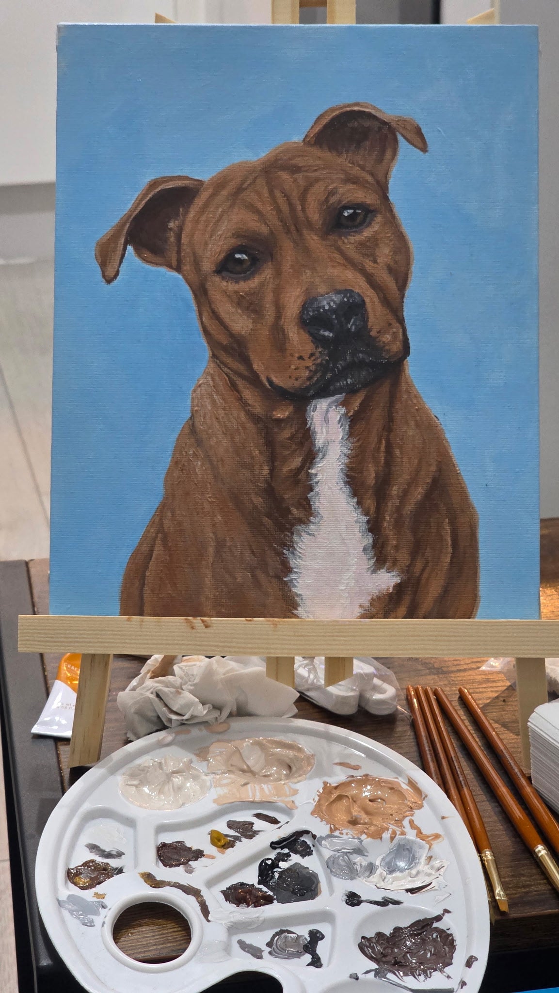 Hand-painted pet portrait